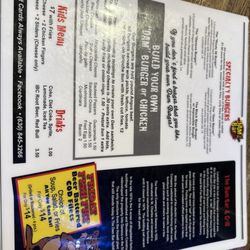 Dam Site Inn - Menu page 1 of 2