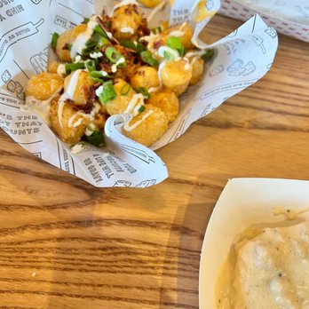 The Biscuit Bar - Fully loaded potatoes, which I love - Breakfast & Brunch Near Me - Dallas, Texas The Biscuit Bar - Fully loaded potatoes, which I love - Breakfast & Brunch Near Me - Dallas, Texas