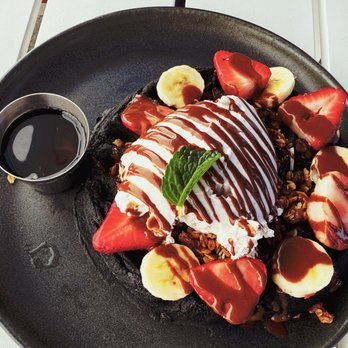 Parakeet Cafe - Del Mar - Charcoal Waffle (gf, v) - Coffee & Tea Near Me - San Diego, California Parakeet Cafe - Del Mar - Charcoal Waffle (gf, v) - Coffee & Tea Near Me - San Diego, California