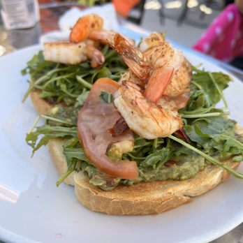 Elevation LVK - Avocado toast with shrimp - New American Near Me - Livermore, California Elevation LVK - Avocado toast with shrimp - New American Near Me - Livermore, California
