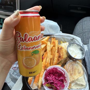 SK Shawarma - Orange soda drink - Middle Eastern Near Me - Sterling, Virginia