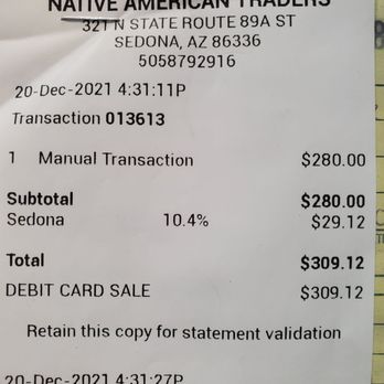 Native American Traders - Purchase date: Dec. 20, 2021 Delivery date: as of March 2022, still waiting! - Jewelry Near Me - Sedona, Arizona