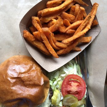 Sloan's Pub House - Burger with blue cheese and sweet potato fries. - Pubs Near Me - Collinsville, Illinois Sloan's Pub House - Burger with blue cheese and sweet potato fries. - Pubs Near Me - Collinsville, Illinois