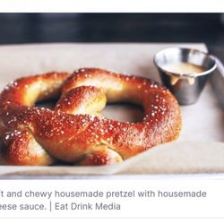 Bangers & Brews - Redmond - Locally Made Pretzel with House Cheese Sauce.