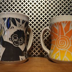 Jean's Clay Studio - There are matching plates to match & these are not thin cheap clay coffee cups!