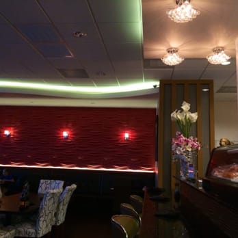 Rakuu - My view from the sushi bar - beautiful interior. Owner says he wants to make the place "look as good as the food tastes!" - Sushi Bars Near Me - Spring, Texas