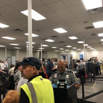 Punta Gorda Airport - PGD - CHECK IN AND TSA LINES at The allegiant gate at Fort Myers airport Florida - Airports Near Me - Punta Gorda, Florida