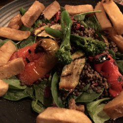 Three Compasses - Quinoa salad with a side of fries