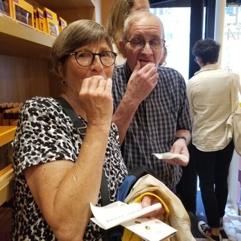 Secret Food Tours - My parents enjoying their macaron - Food Tours Near Me Secret Food Tours - My parents enjoying their macaron - Food Tours Near Me