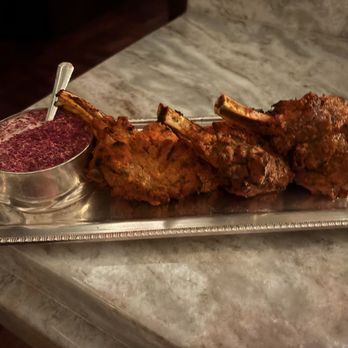 Gymkhana - Lamb chops with walnut chutney - Indian Near Me - Las Vegas, Nevada Gymkhana - Lamb chops with walnut chutney - Indian Near Me - Las Vegas, Nevada