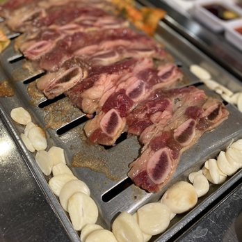 BBQ Stop - bacon and potatoes on a grill - Korean Near Me - Diamond Bar, California BBQ Stop - bacon and potatoes on a grill - Korean Near Me - Diamond Bar, California