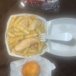 Rasta Pasta Fried Dumpling Red Velvet Cake