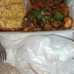 a tray of food on a table