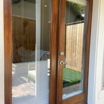 See Clear - Squeaky Clean! They also cleaned and treated the wood around the door for a beautiful final finish. - Pressure Washers Near Me