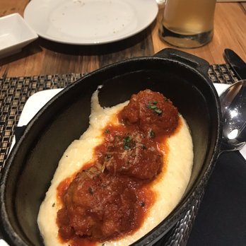 The Edge in Jackson - Veal meatballs over polenta - New American Near Me - Jackson, New Jersey The Edge in Jackson - Veal meatballs over polenta - New American Near Me - Jackson, New Jersey