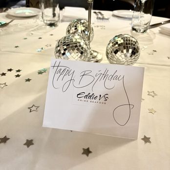 Eddie V's Prime Seafood - Birthday Greeting - Seafood Near Me - Palm Desert, California