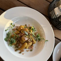 Marianacci's Restaurant - Butternut squash gnocchi app with candied pieces and pepitas: the components worked brilliantly together