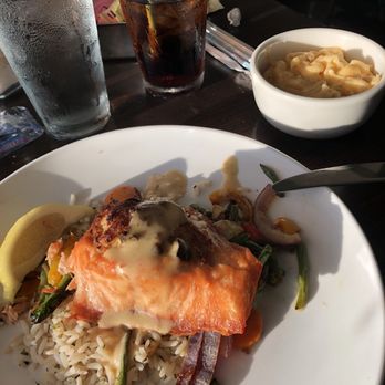 Pilot House - Crab stuffed salmon with Mac n cheese side - Seafood Near Me - Wilmington, North Carolina Pilot House - Crab stuffed salmon with Mac n cheese side - Seafood Near Me - Wilmington, North Carolina