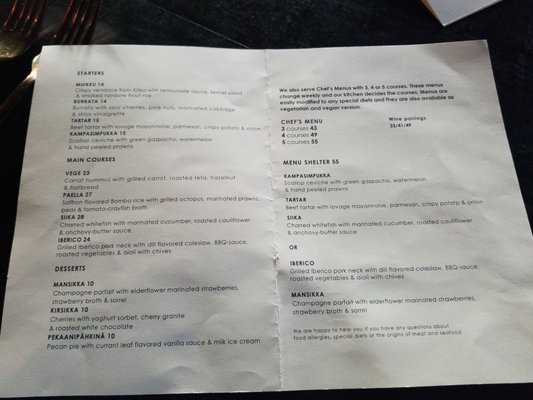 Menu photo 4 Shelter HELSINKI, 18