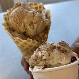 weird flavors but definitely still good as heck, i got the carrot cake flavor and my boyfriend got the cup of joe