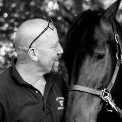 Steve Wiberg Horseshoeing - Steve with one of his many clients