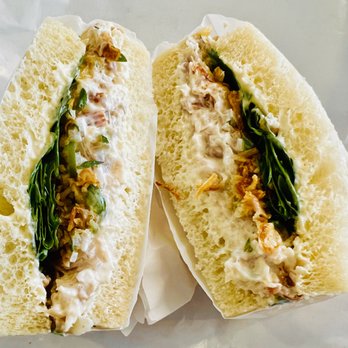 Loveski - Napa - smoked whitefish salad sandwich - shaved white bread, crispy onions, Thai chile, horseradish mayo - Delis Near Me - Napa, California Loveski - Napa - smoked whitefish salad sandwich - shaved white bread, crispy onions, Thai chile, horseradish mayo - Delis Near Me - Napa, California