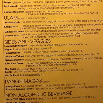 Boonie's Filipino Restaurant - Menu Boonies - Filipino Near Me - Chicago, Illinois