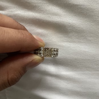 Aquamarine Jewelers - small diamond were not cleaned as you can see there is darker diamonds due to not cleaning diamonds out. - Jewelry Near Me - Carmichael, California Aquamarine Jewelers - small diamond were not cleaned as you can see there is darker diamonds due to not cleaning diamonds out. - Jewelry Near Me - Carmichael, California