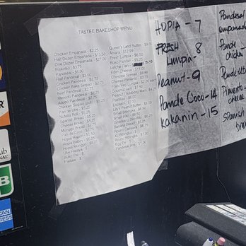Tastee Bakeshop - Menu as of June 2023 - Bakeries Near Me - West Covina, California