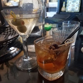 Bella Vita Bistro - Dirty Martini and Smoked Whiskey Cocktail ~ Cheers!! - American Near Me - Carson City, Nevada