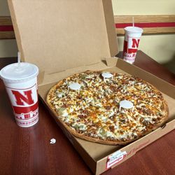 Valentino's Pizza - Bacon cheeseburger pizza