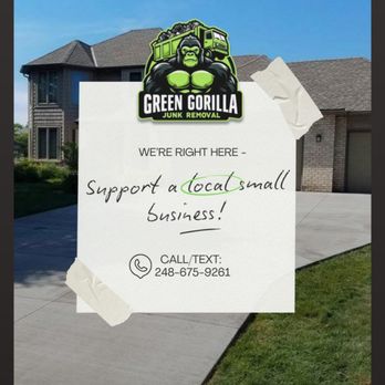 Green Gorilla Junk Removal - Local and small businesses - Junk Removal & Hauling Near Me - Northville, Michigan Green Gorilla Junk Removal - Local and small businesses - Junk Removal & Hauling Near Me - Northville, Michigan