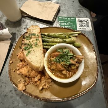 Urban Plates - Moroccan chicken cauliflower and asparagus - New American Near Me - Irvine, California