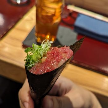 Sushi Kashiba - bluefin tuna belly (toro) temaki - Japanese Near Me - Seattle, Washington Sushi Kashiba - bluefin tuna belly (toro) temaki - Japanese Near Me - Seattle, Washington