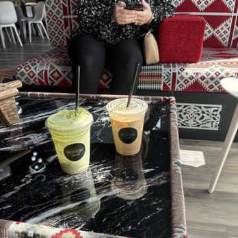 MOTW - Carmel latte and strawberry matcha - Coffee & Tea Near Me - Franklin, Wisconsin