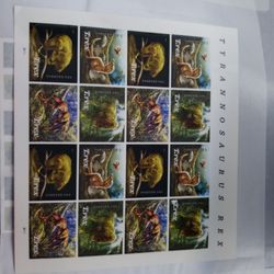 US Post Office - Dinosaur Forever stamps that change a bit infront of your eyes when bent September 2019