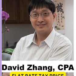 David Zhang, CPA - NEW FLAT RATE PRICE TAX PREP REMOTE AVAILABLE (SINGLE-$150 FAMILY-$200)
