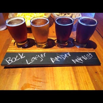 Buffalo Brew Pub - House flight. Amherst was the best, others were just okay - Brewpubs Near Me - Williamsville, New York