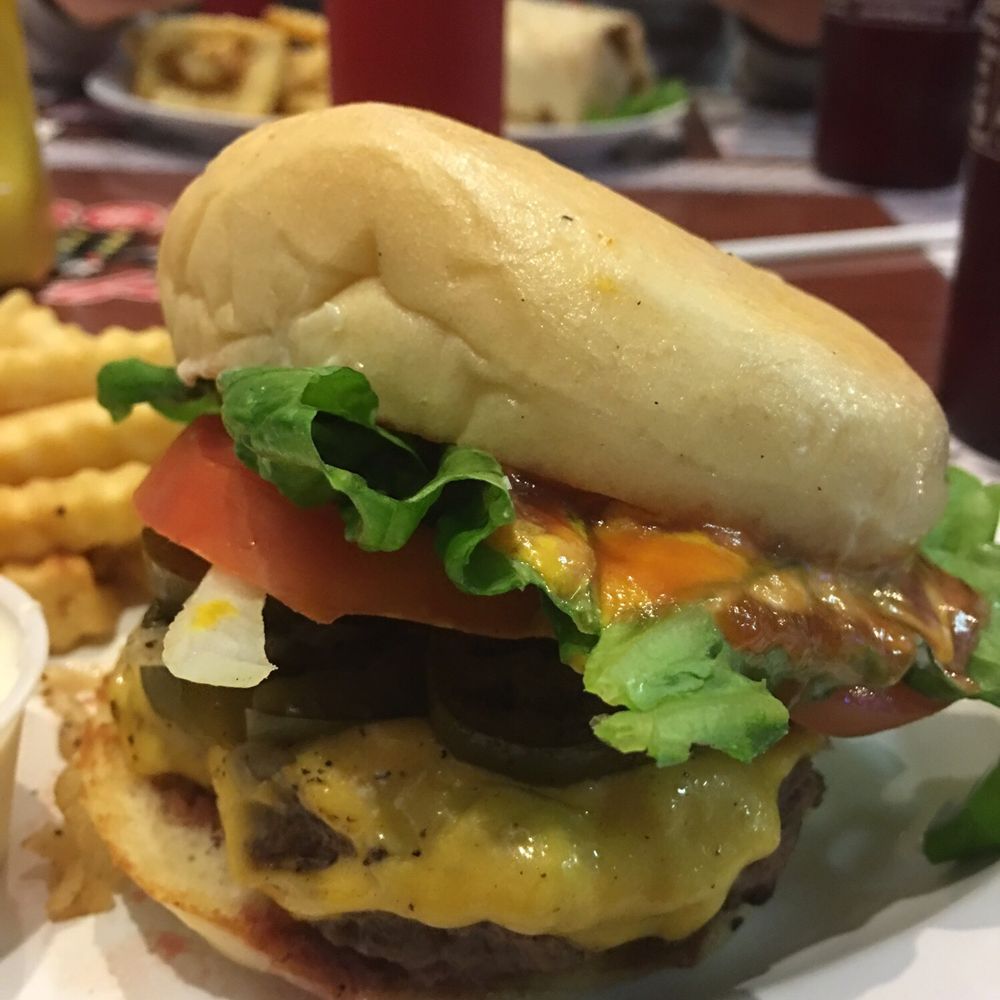 Hotrodders Cafe - Cheeseburger with everything!!! - American Near Me - Chesapeake, Virginia Hotrodders Cafe - Cheeseburger with everything!!! - American Near Me - Chesapeake, Virginia