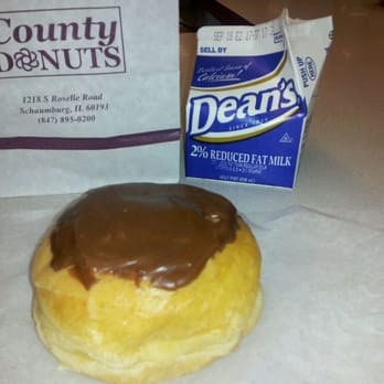 County Donuts - Gotta try their fresh Boston cream with milk, so good! - Bakeries Near Me - Schaumburg, Illinois