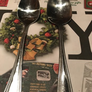 Buca di Beppo Italian Restaurant - Hubbers and I laughed at how their dining spoons come in different sizes! - Italian Near Me - Redondo Beach, California