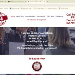 SOS Veterans Assistance - PICTURE OF THE WEBSITE.