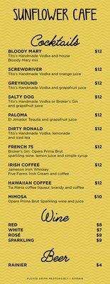 Menu photo 5 Sunflower Cafe Renton, WA