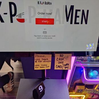 K Pop Ramen - Ordering Kiosk - No Cash - Ramen Near Me - Dallas, Texas K Pop Ramen - Ordering Kiosk - No Cash - Ramen Near Me - Dallas, Texas