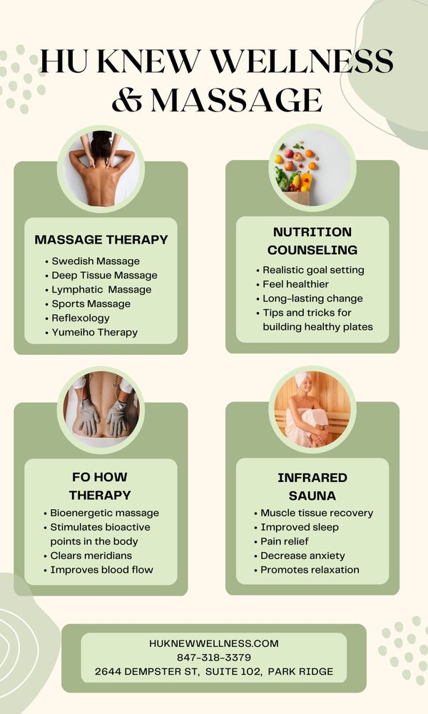 HU KNEW WELLNESS & MASSAGE Updated September 2024 Request an