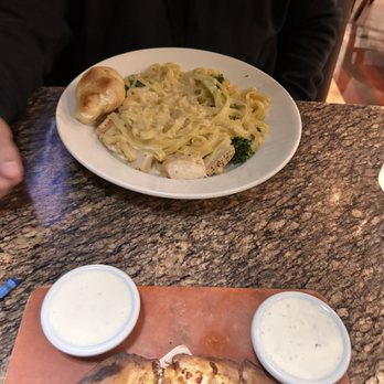 BJ's Restaurant & Brewhouse - Sons Grilled Chicken Alfredo he had eaten all the Broccoli that it had on top - American Near Me - Concord, California BJ's Restaurant & Brewhouse - Sons Grilled Chicken Alfredo he had eaten all the Broccoli that it had on top - American Near Me - Concord, California