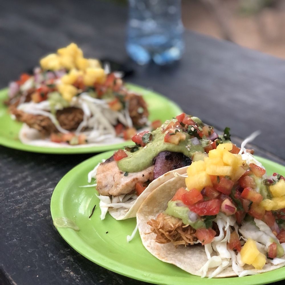 Coconut crushed fish and grilled fish tacos Coconut crushed fish and grilled fish tacos