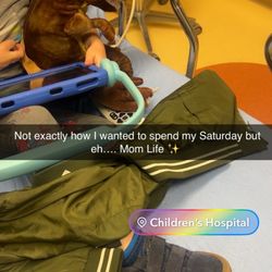 Children's Hospital Colorado South Campus, Highlands Ranch - Hospital bed in the room we were in