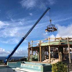 Gentech - Crane service provided for roofing construction!