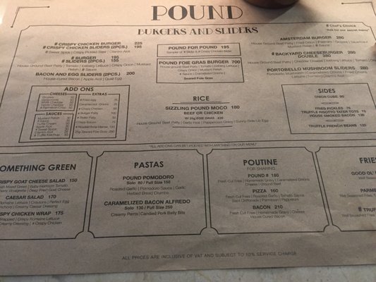 Menu photo 1 Pound By Todd English Taguig, NCR